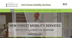 Desktop Screenshot of newforestmobilityservices.com